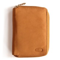 Branco - Portmonee mit umlaufenden Rei�verschluss, Leder, Modell 12052z Cognac