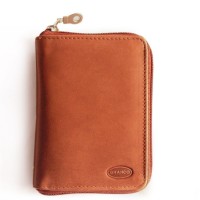 Branco - Portmonee mit umlaufenden Rei�verschluss, Leder, Modell 12052z Braun
