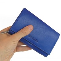 Branco - Portmonee aus feinem Leder, Modell 265 Blau