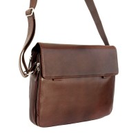 Branco - Laptoptasche (15,4 Zoll) aus Leder, Modell br170 Braun