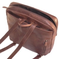 Branco - Laptop-Rucksack aus Leder, Modell br171 Braun 