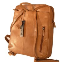 Branco - Laptop-Rucksack aus Leder, Modell br171 Cognac