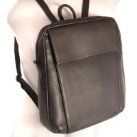 Branco - Laptop-Rucksack aus Leder, Modell br171 Schwarz