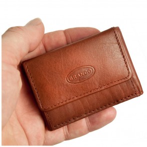 Branco – Very small wallet / coin purse size XS, made out of leather, brown, model 103 Wallets ...