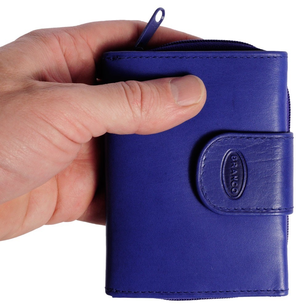 Branco - Leather Purse, Ladies Wallet, Small Wallet, Model-225 Blue Wallets & Purses