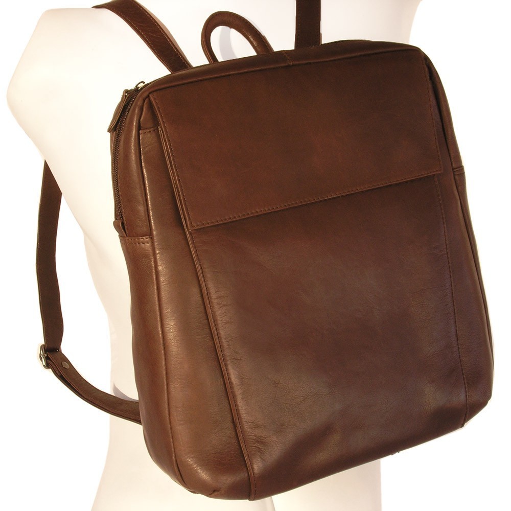 Eleganter LaptopRucksack Branco br171, Leder, Braun