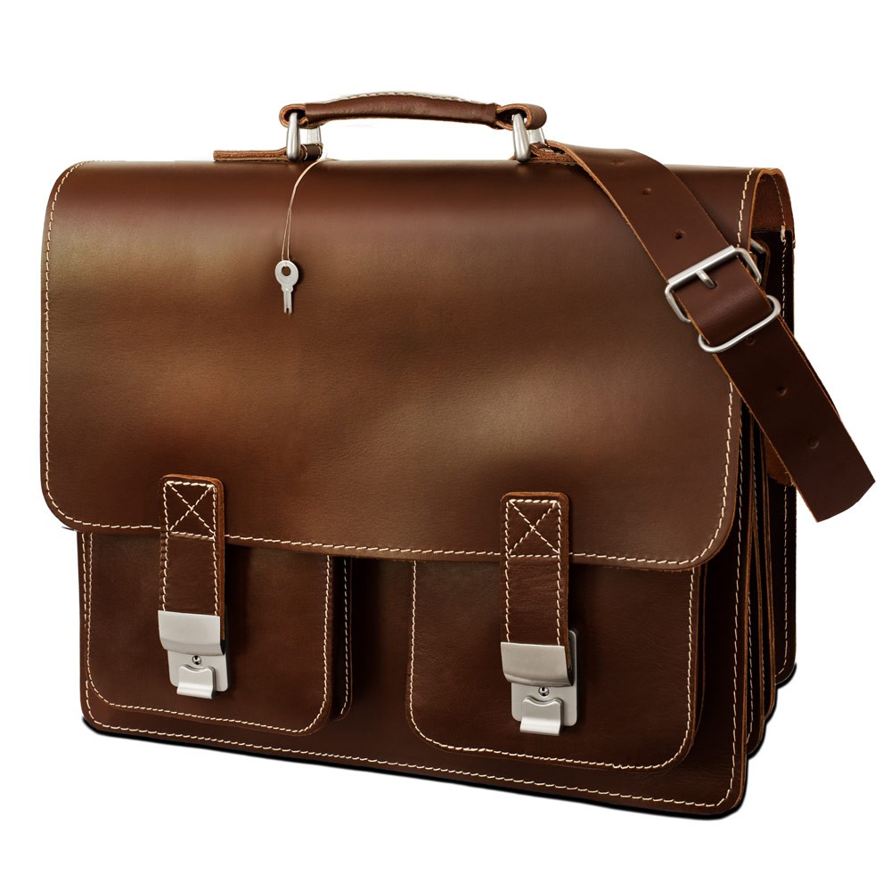 Hamosons Large briefcase / teacher bag size XL made out of leather