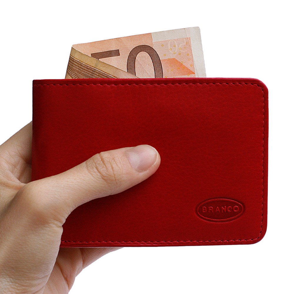 MAMJACK Führerschein-Hülle Leder - 5-Fach Für Dokumente Rot